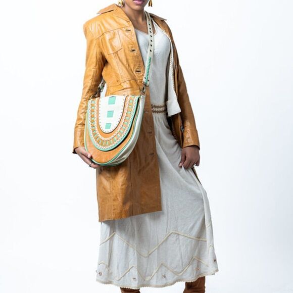 Crayon Leather Trench Coat Brown Cognac Vintage Made in Argentina. Size Small - Picture 3 of 12